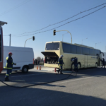 Πυρκαγιά σε λεωφορείο στην παλαιά εθνική οδό Λάρισας – Θεσσαλονίκης στο ύψος του «Νιαβή» στο ρεύμα προς Λάρισα